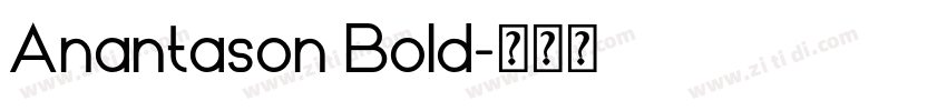 Anantason Bold字体转换